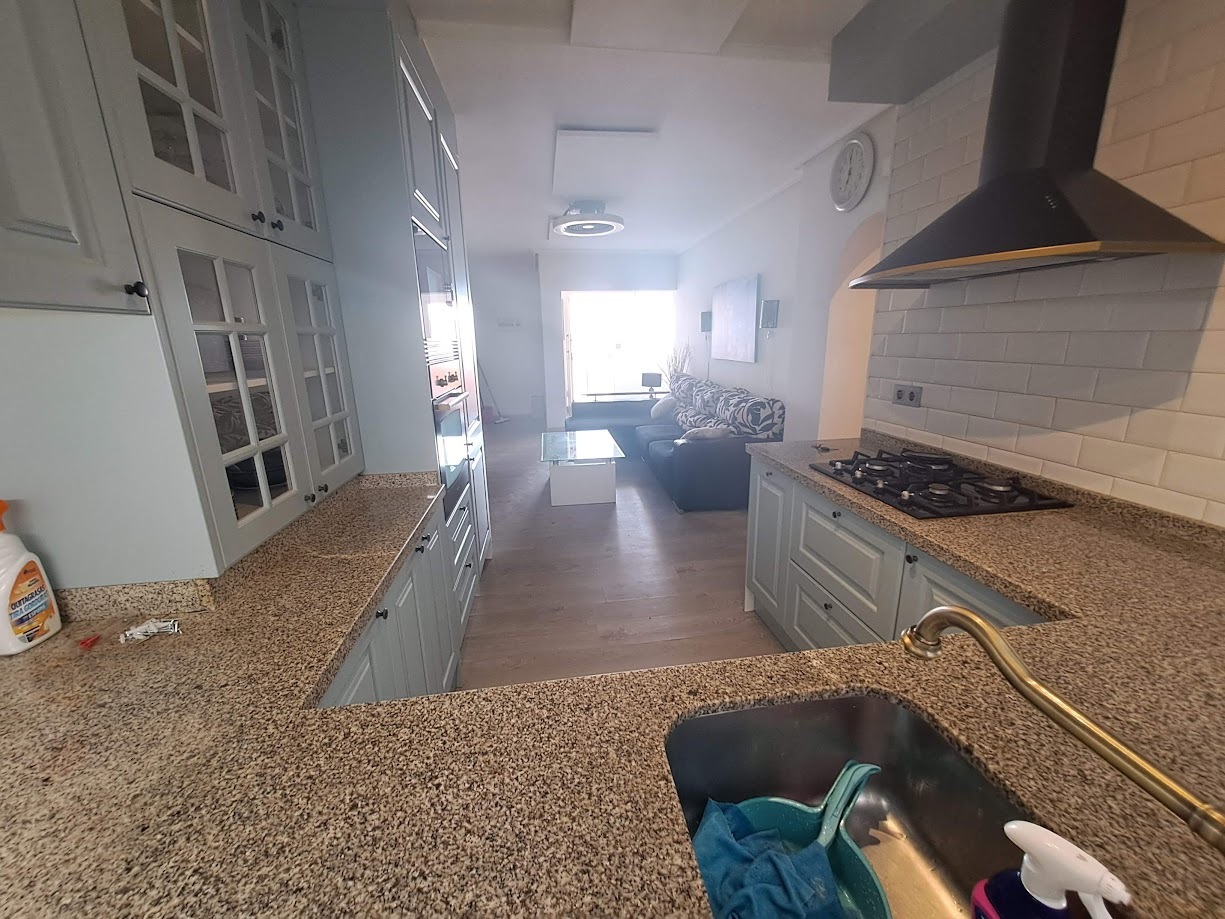 Pool area in bungalow for sale in Orihuela Costa
