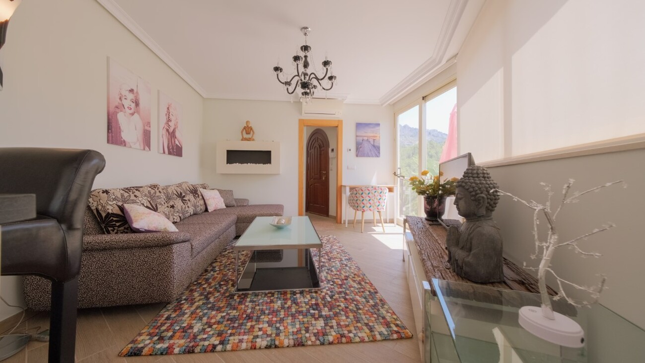 Pool area in villa for sale in Callosa D'en Sarria