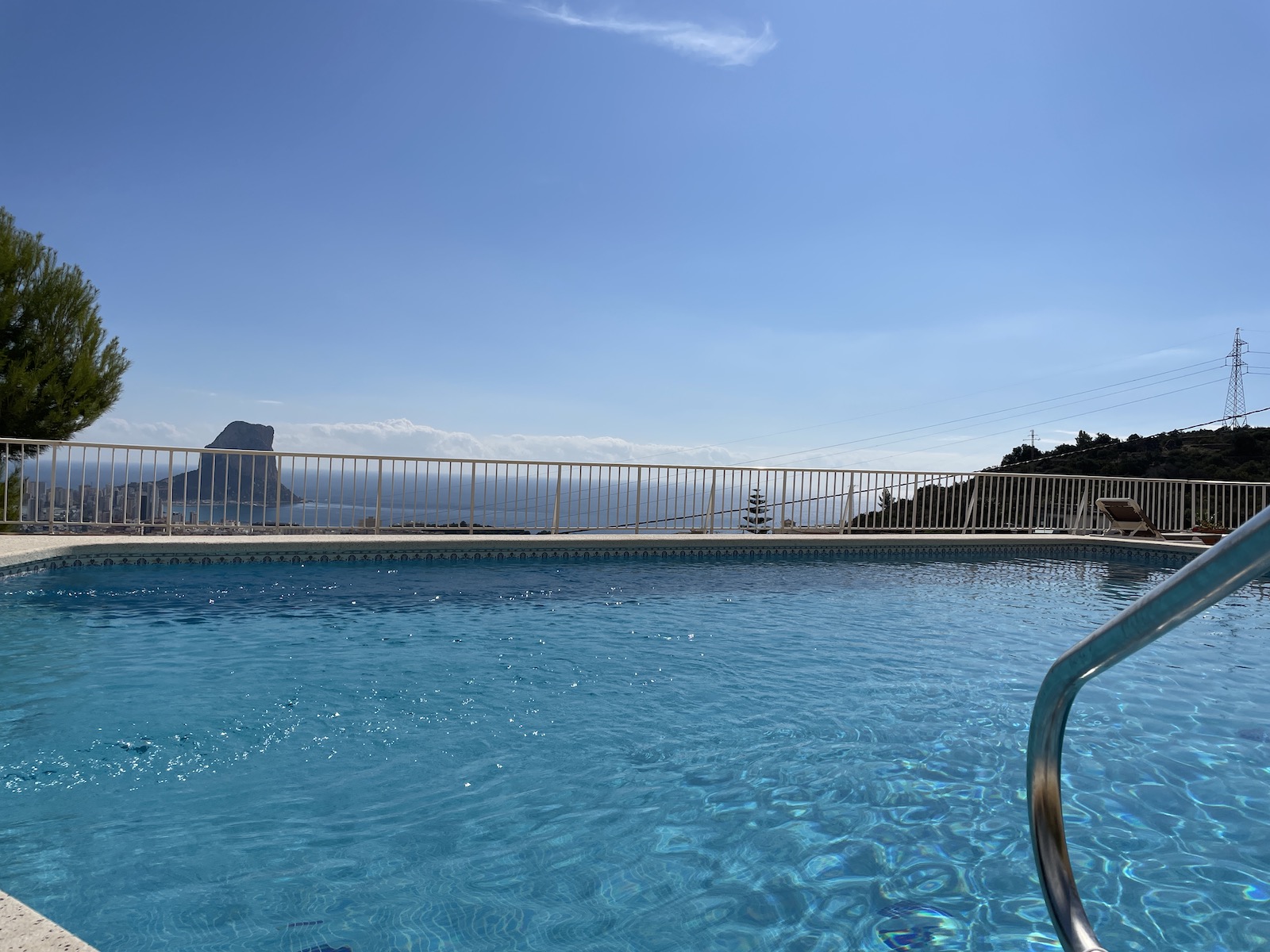 Pool area in villa for sale in Calpe