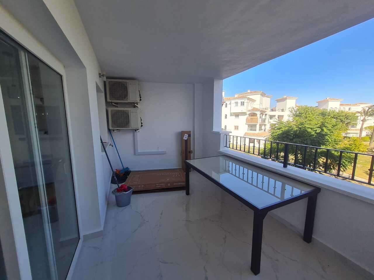 Master bedroom in apartment for sale in Hacienda Riquelme Golf Resort