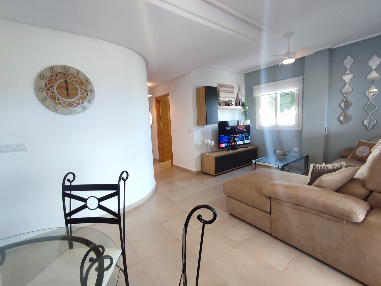 Living room in apartment for sale in Hacienda Riquelme Golf Resort