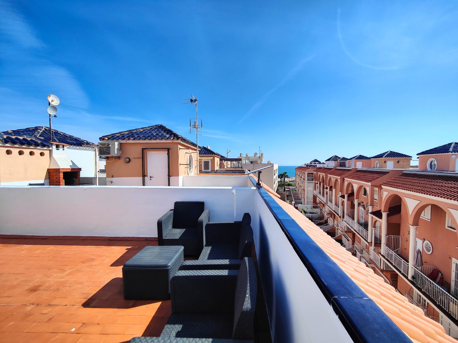 Immaculate duplex penthouse with private solarium for sale in La Mata, Torrevieja, just 200 metres f