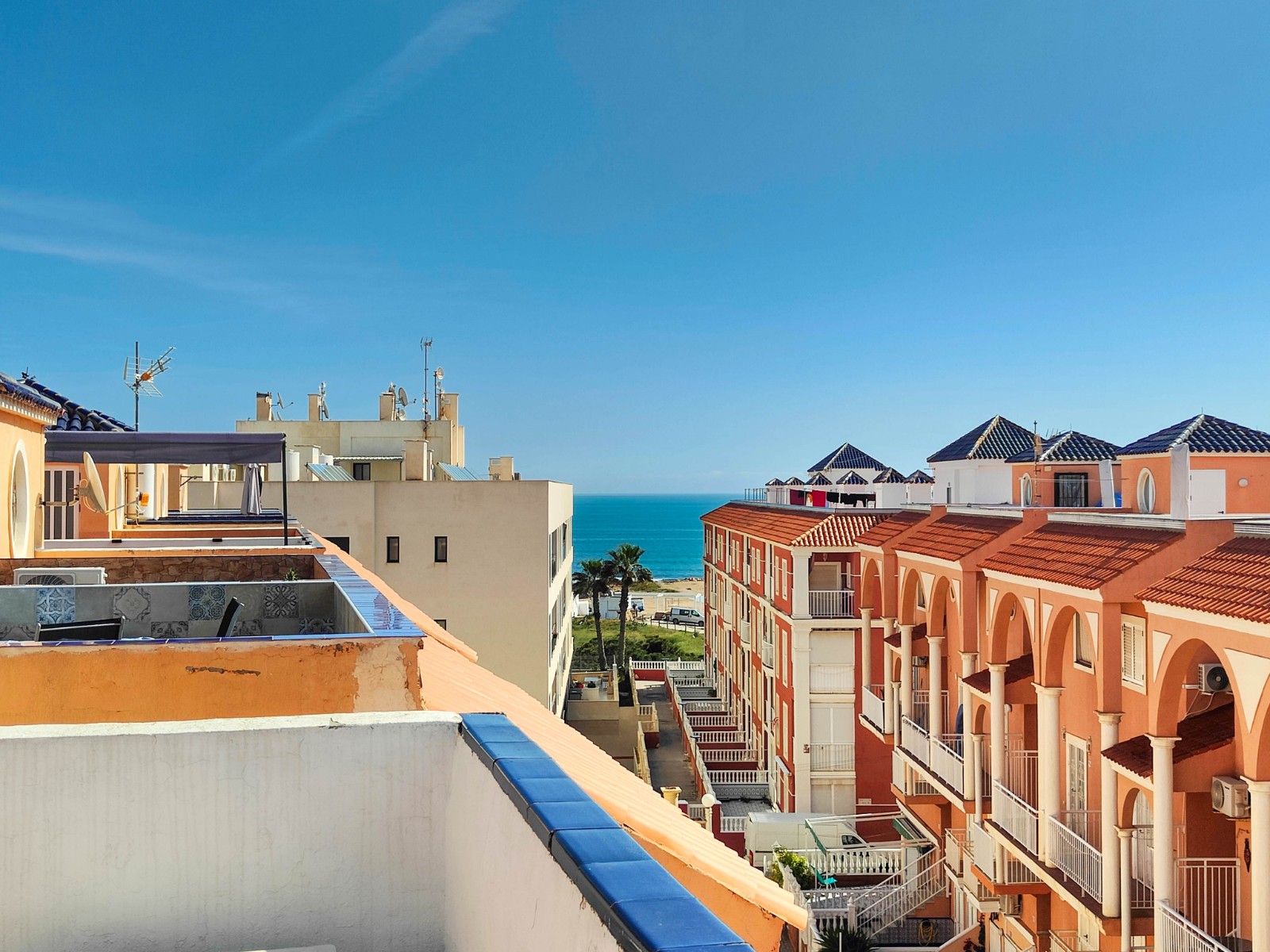 Immaculate duplex penthouse with private solarium for sale in La Mata, Torrevieja, just 200 metres f
