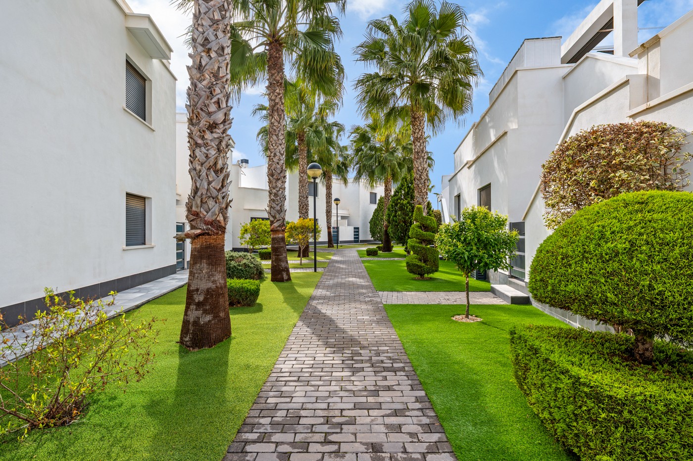 Pool area in apartment for sale in Orihuela Costa