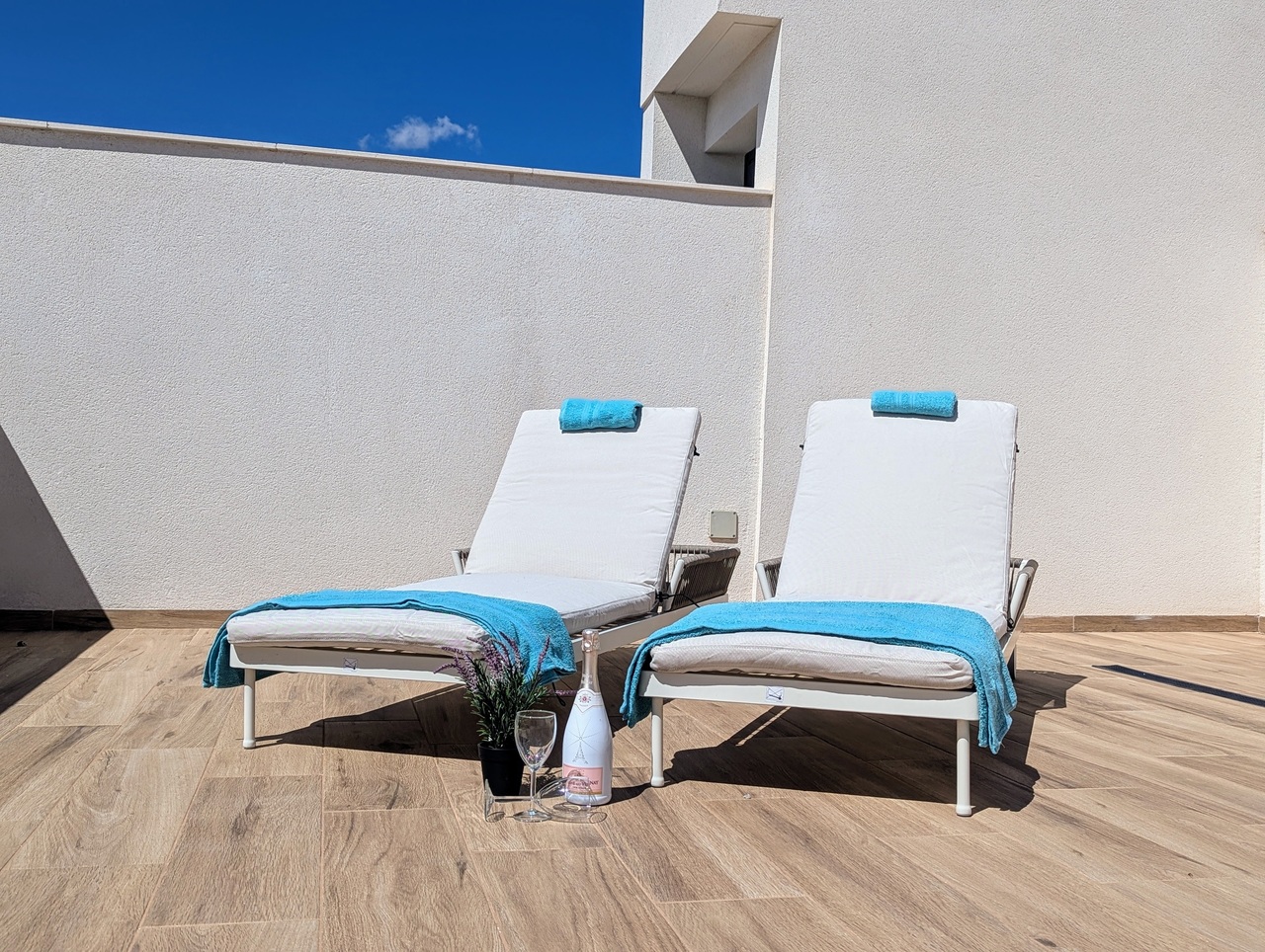 Pool area in penthouse for sale in Villamartin