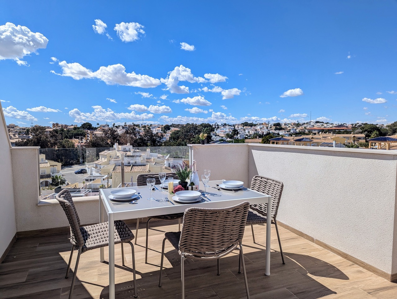 Living room in penthouse for sale in Villamartin