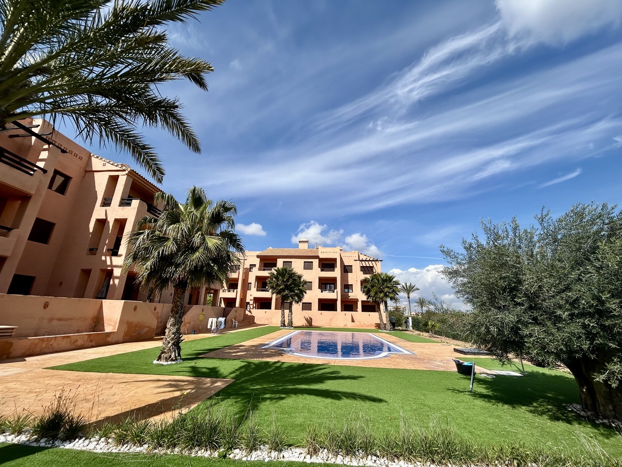 Pool area in apartment for sale in Los Alcazares