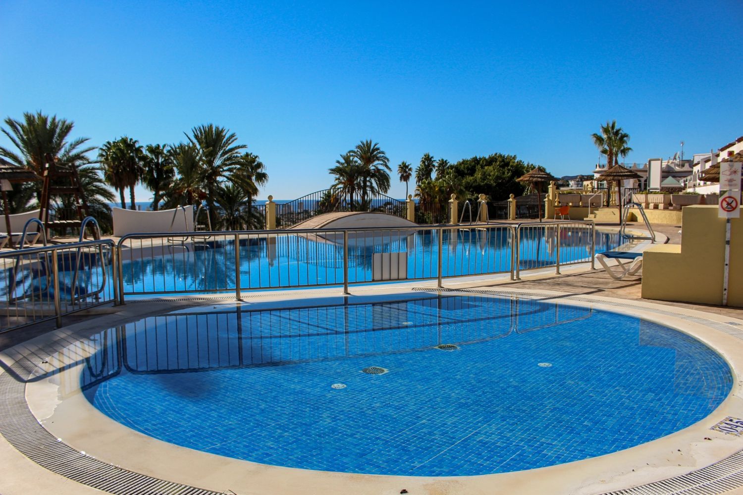 This two-bedroom, two-bathroom bungalow is located in a quiet residential area of Calpe, ideal for t