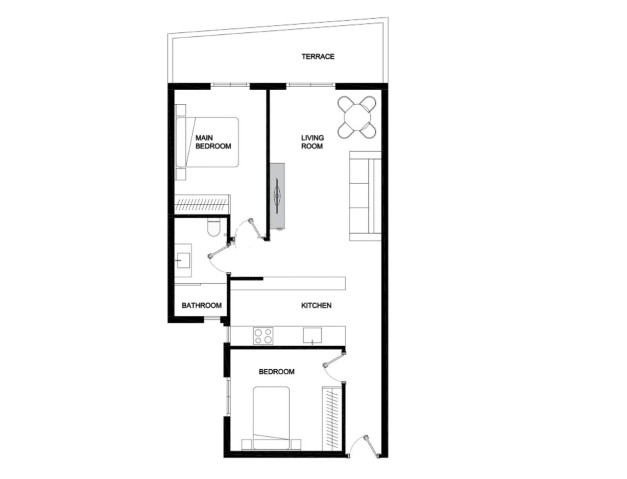 Living room in apartment for sale in Villamartin