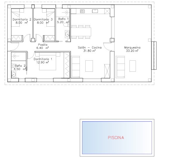 Bedroom in land for sale in Yecla