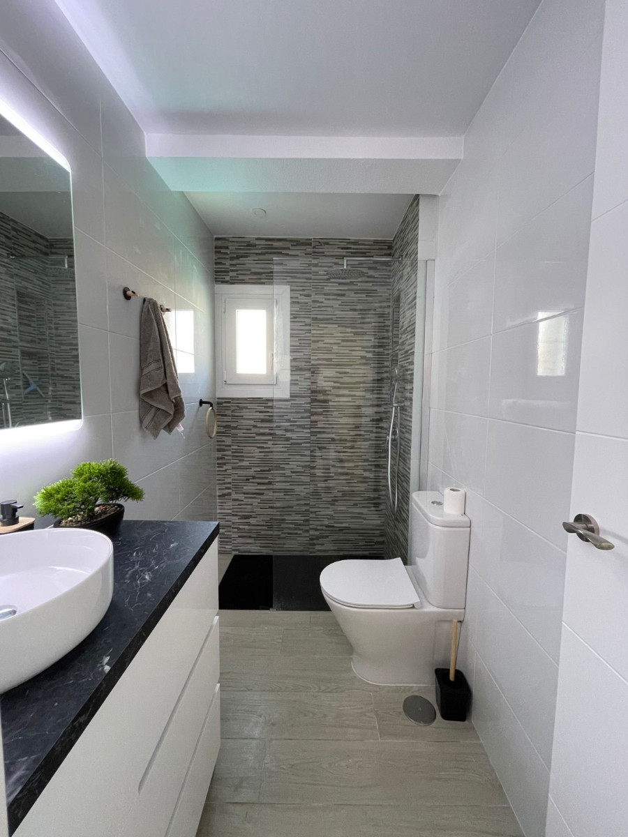 Pool area in apartment for sale in Cabo Roig