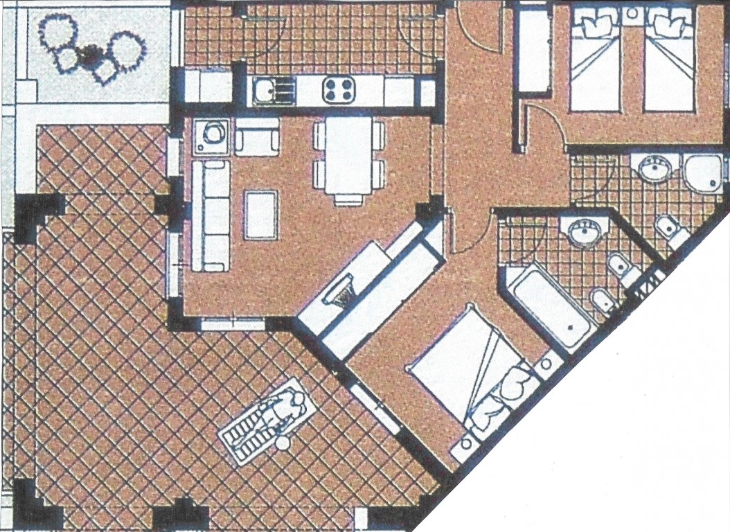 Terrace in apartment for sale in Hacienda Riquelme Golf Resort