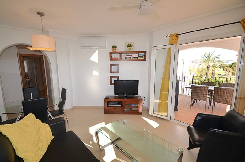 Terrace in apartment for sale in Hacienda Riquelme Golf Resort