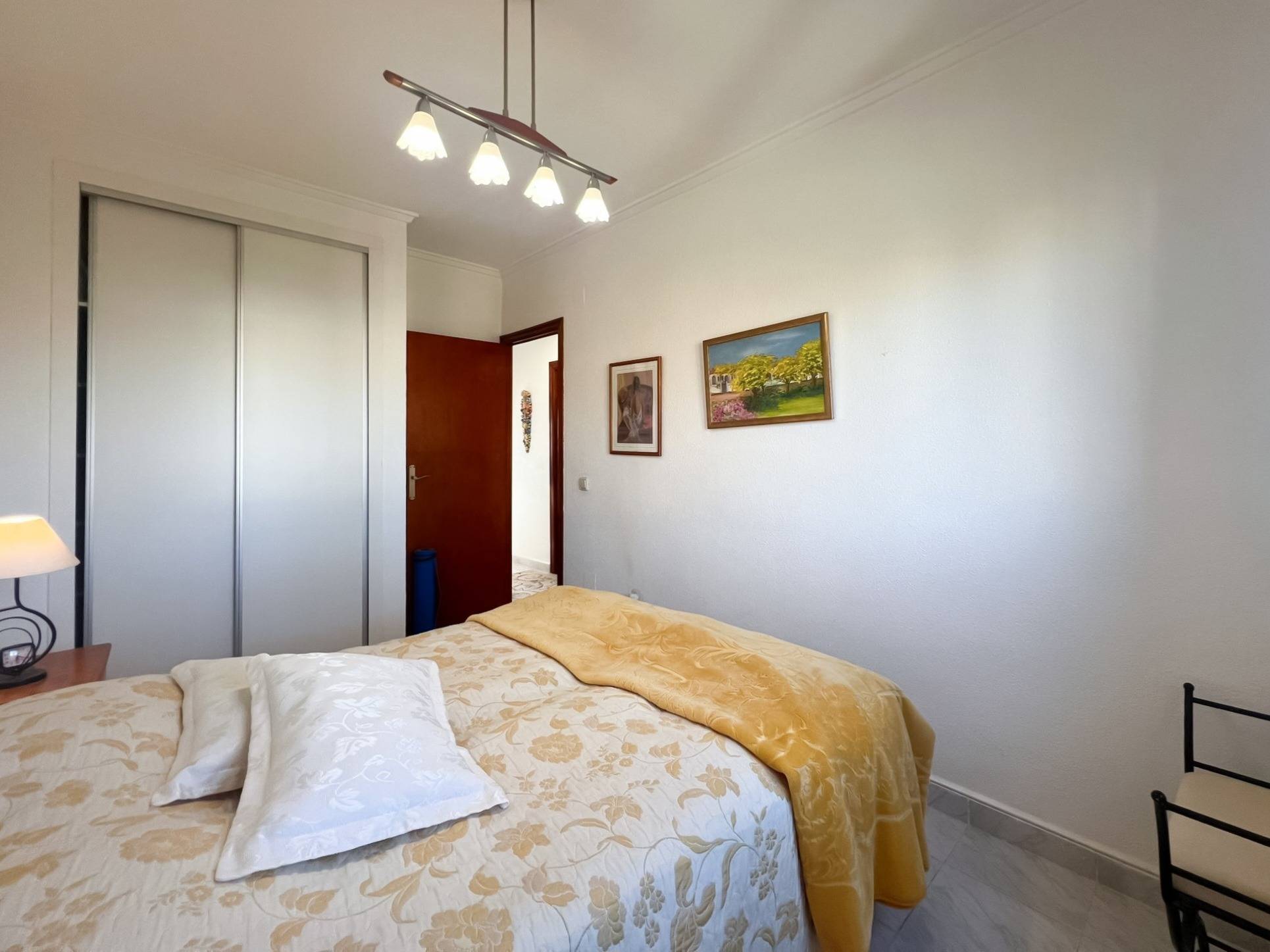 Pool area in bungalow for sale in Torrevieja