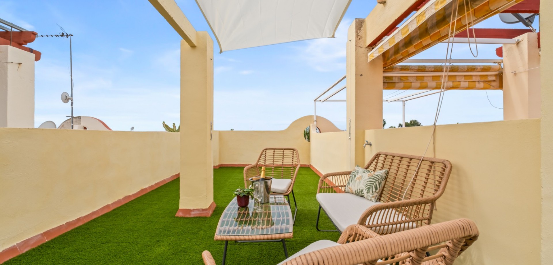 Pool area in terraced for sale in Orihuela Costa
