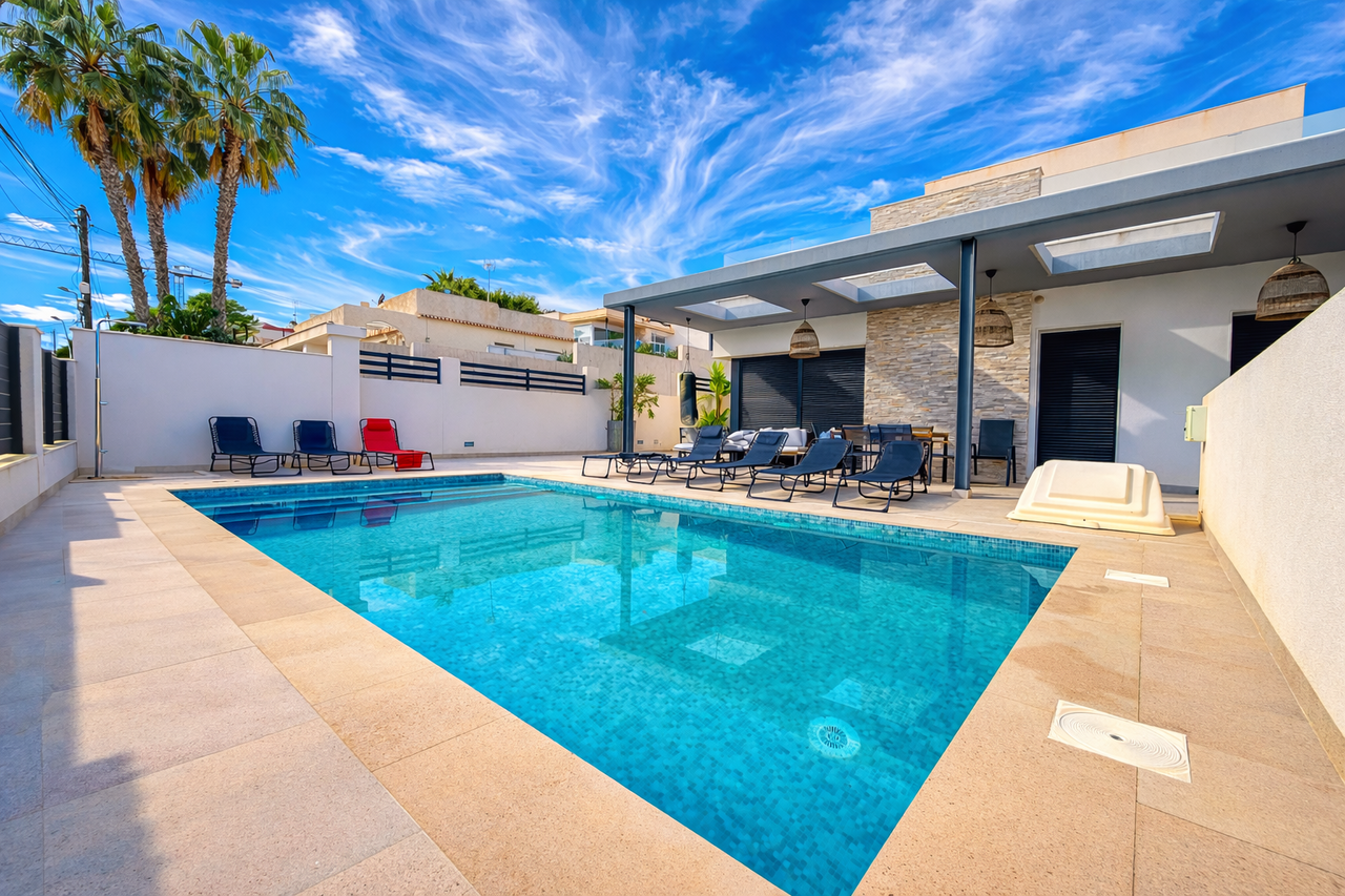 Discover an exceptional villa that blends contemporary elegance with relaxed Mediterranean charm in