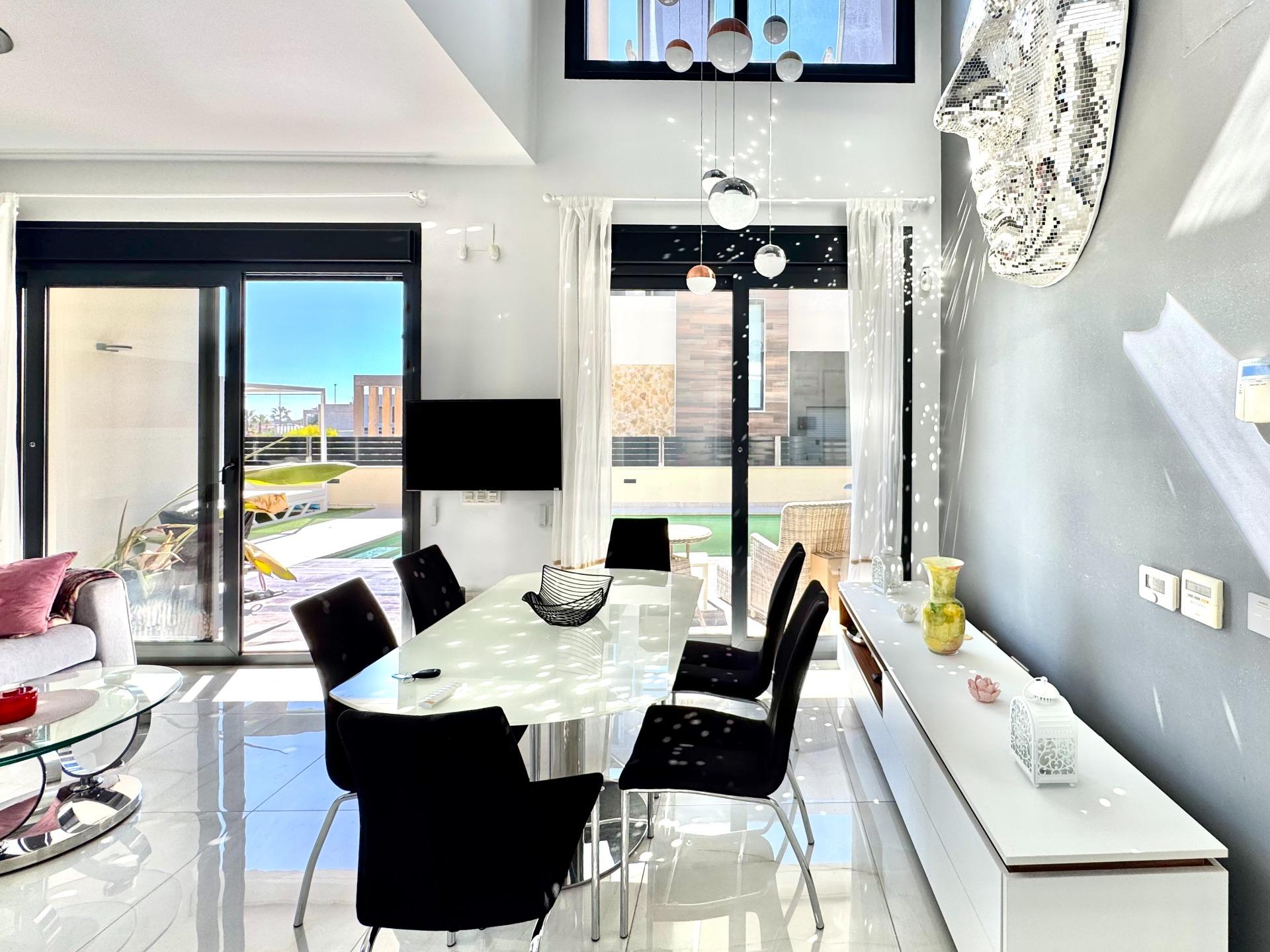 Pool area in villa for sale in Orihuela Costa