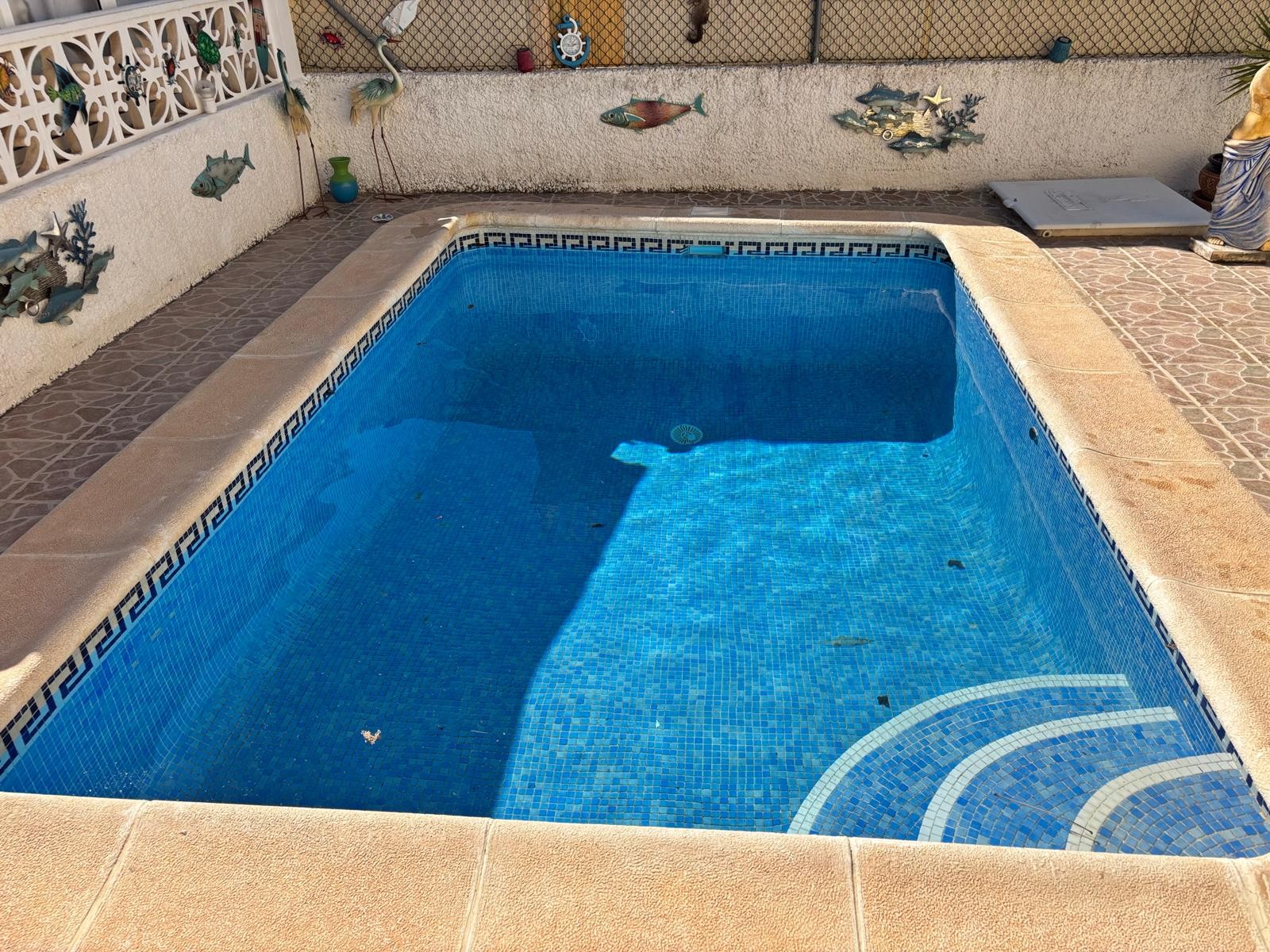 Pool area in villa for sale in Ciudad Quesada