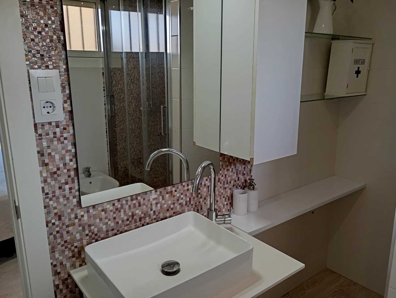 Pool area in apartment for sale in Mil Palmeras