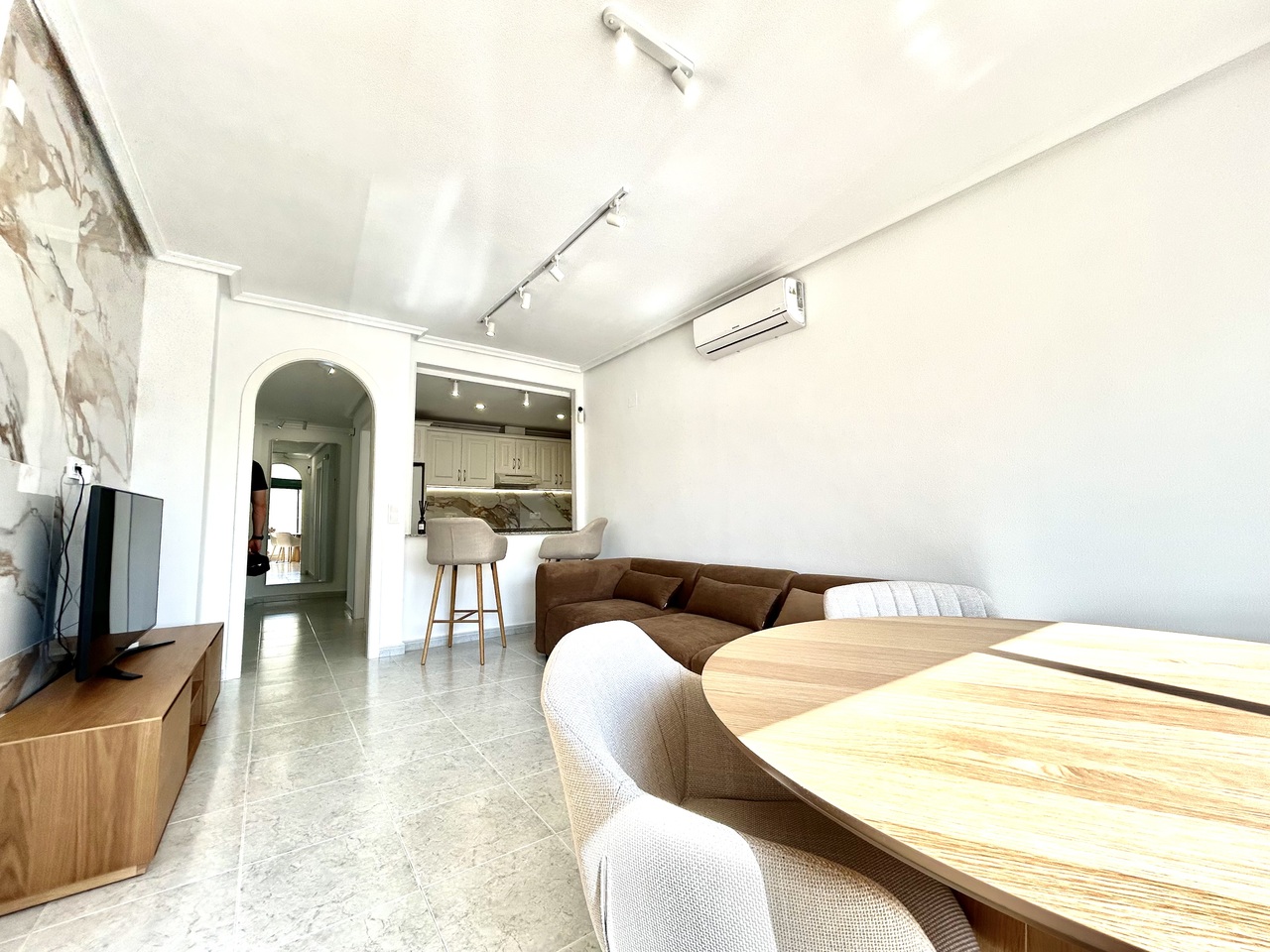 Pool area in apartment for sale in Campoamor