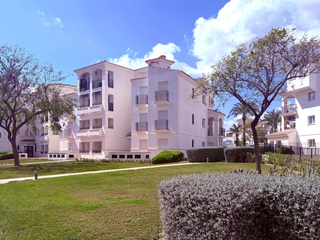 Pool area in penthouse for sale in Hacienda Riquelme Golf Resort