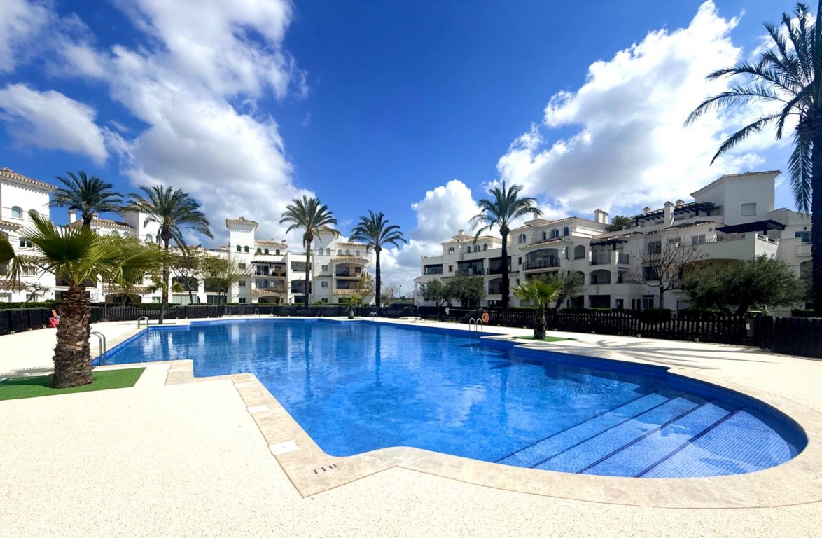 Garden in penthouse for sale in Hacienda Riquelme Golf Resort