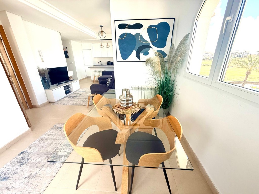 Terrace in penthouse for sale in Hacienda Riquelme Golf Resort