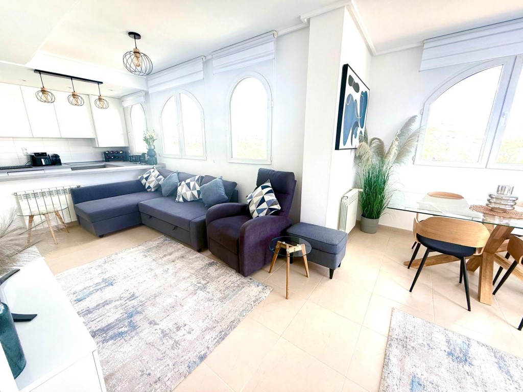 Pool area in penthouse for sale in Hacienda Riquelme Golf Resort