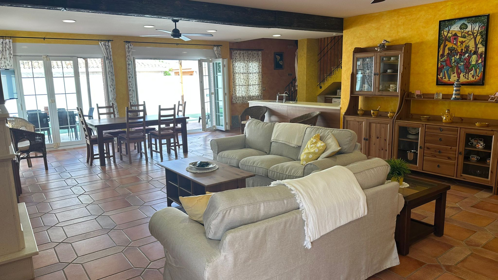 Pool area in villa for sale in La Manga del Mar Menor