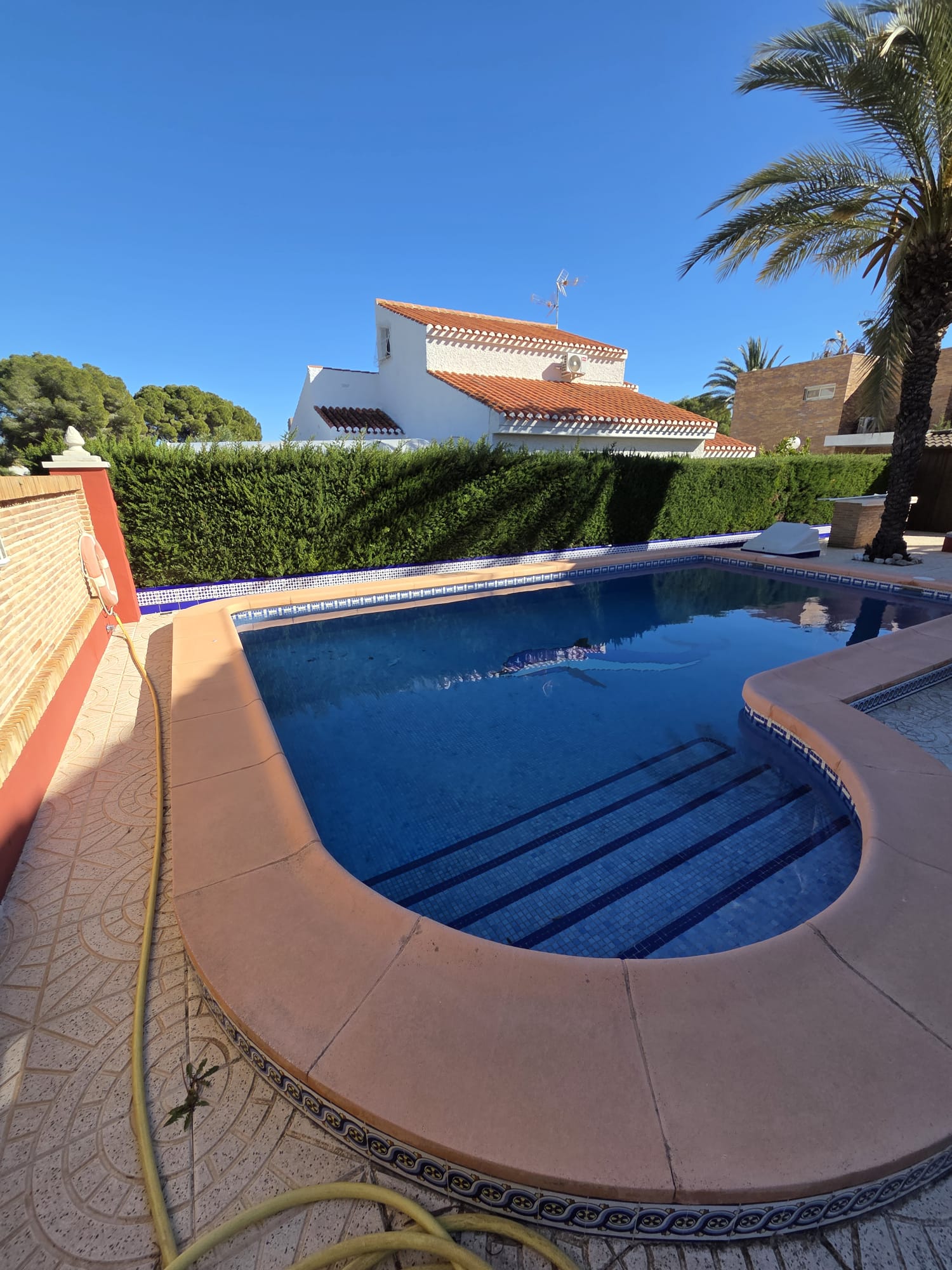 Pool area in villa for sale in Alicante