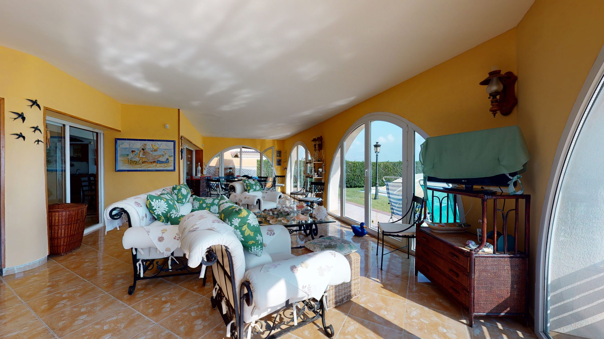 Pool area in villa for sale in Orihuela Costa
