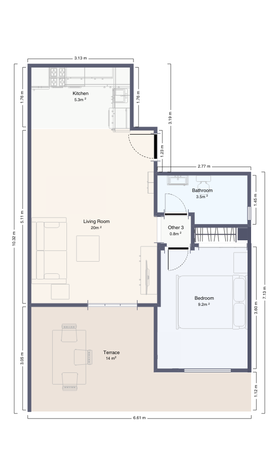Terrace in apartment for sale in Orihuela Costa