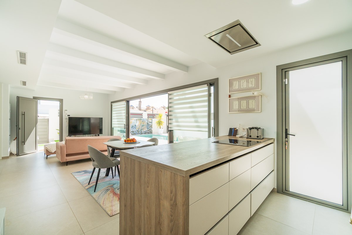 Pool area in villa for sale in Orihuela Costa