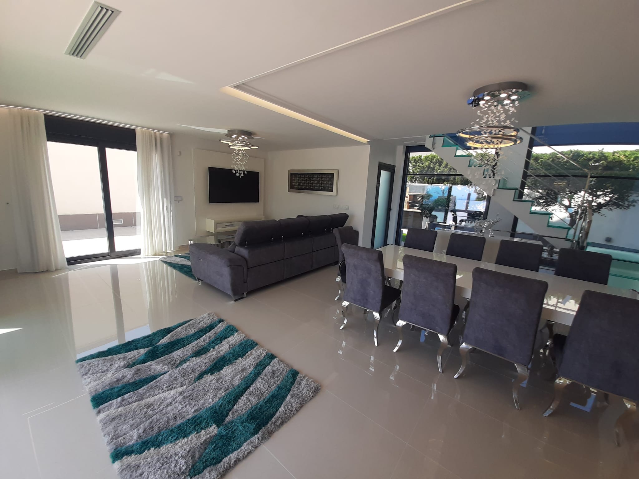 Pool area in villa for sale in San Miguel de Salinas
