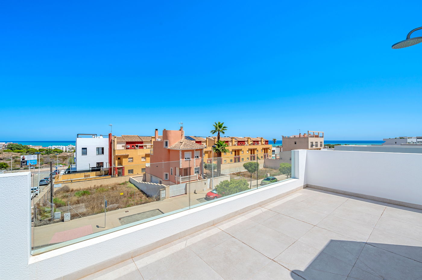 Pool area in villa for sale in Guardamar del Segura