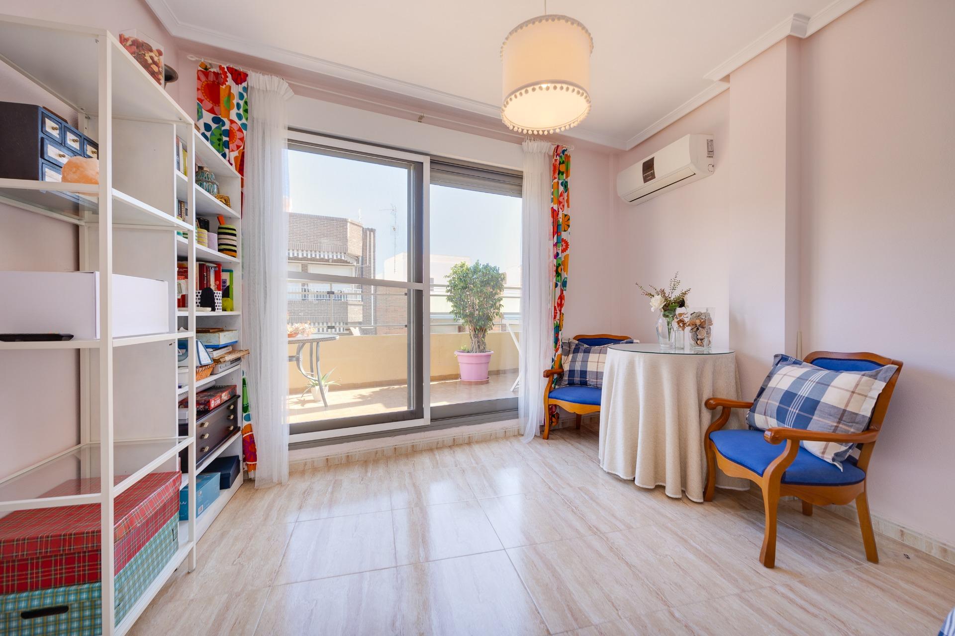 Terrace in penthouse for sale in Torrevieja