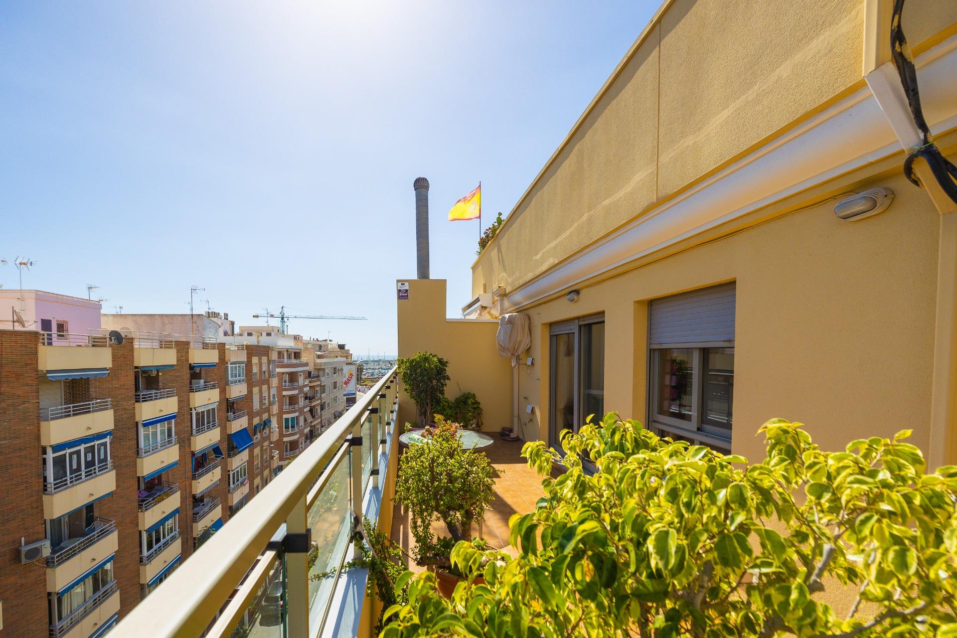 Pool area in penthouse for sale in Torrevieja