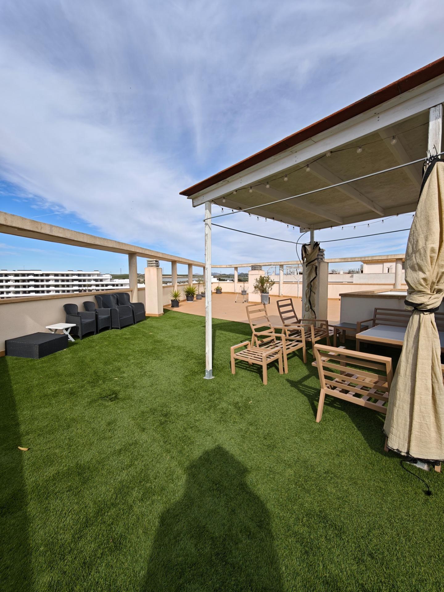 Pool area in apartment for sale in San Miguel de Salinas
