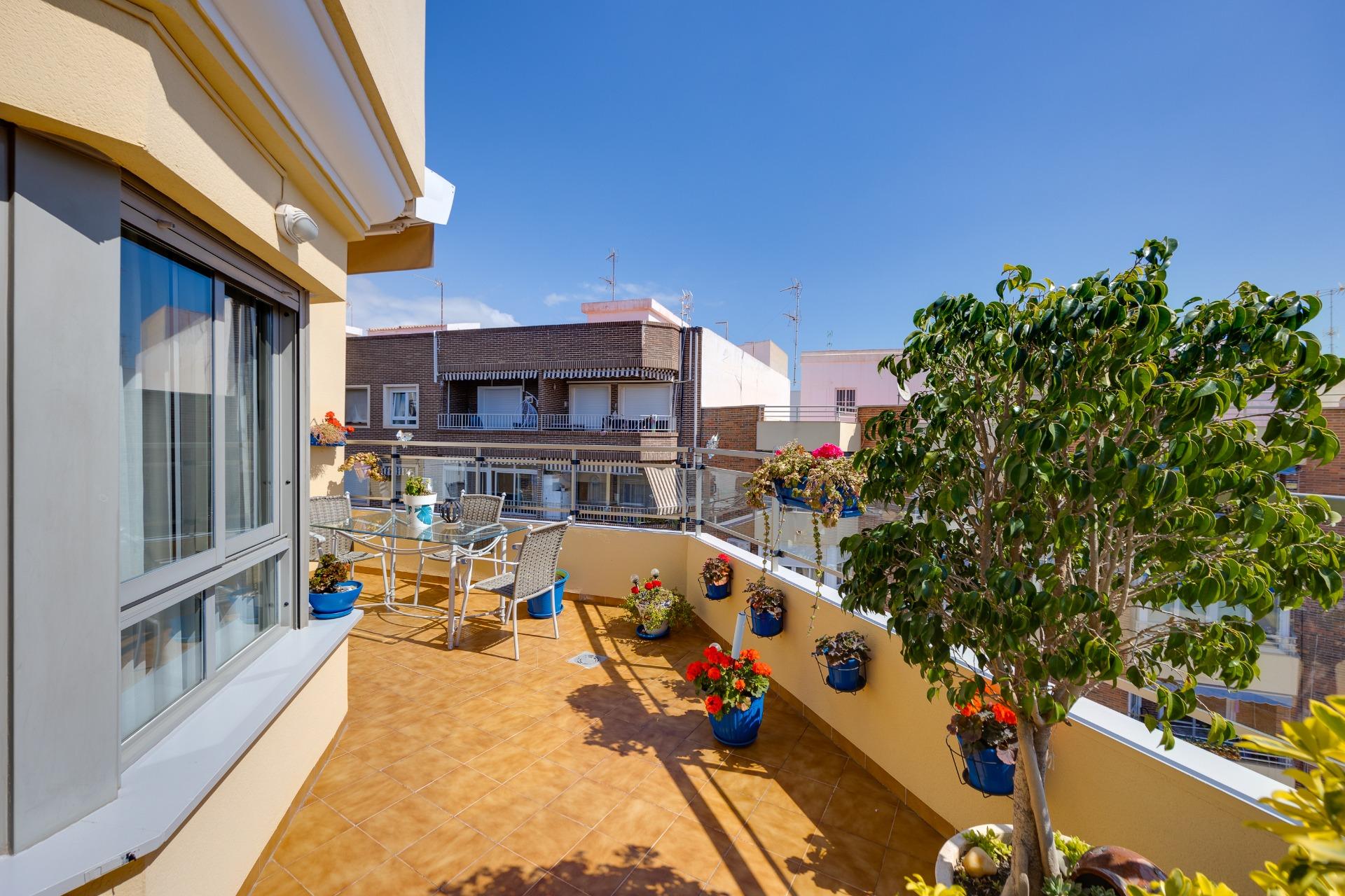 Living room in penthouse for sale in Torrevieja