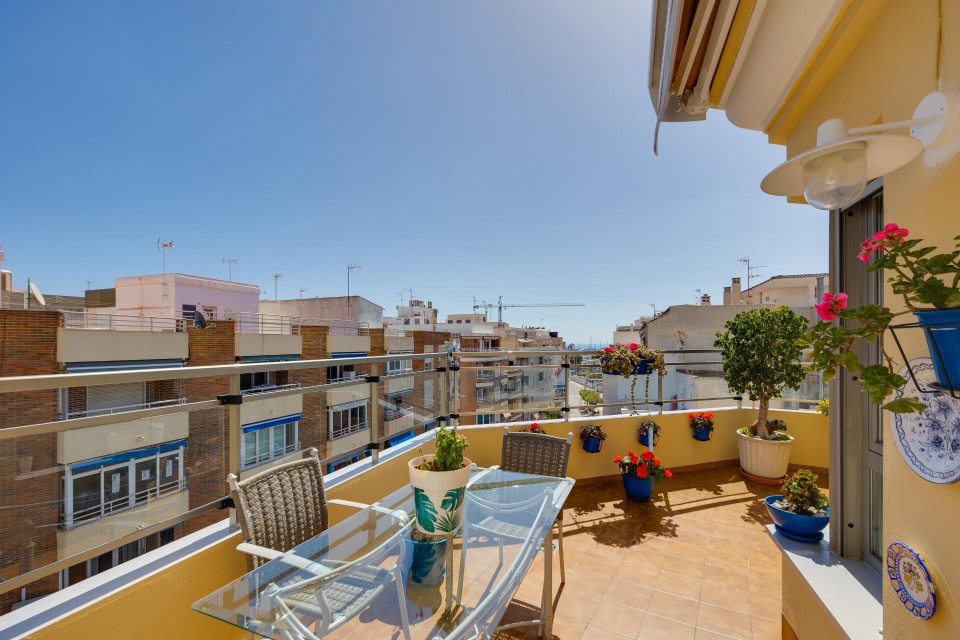 Pool area in penthouse for sale in Torrevieja