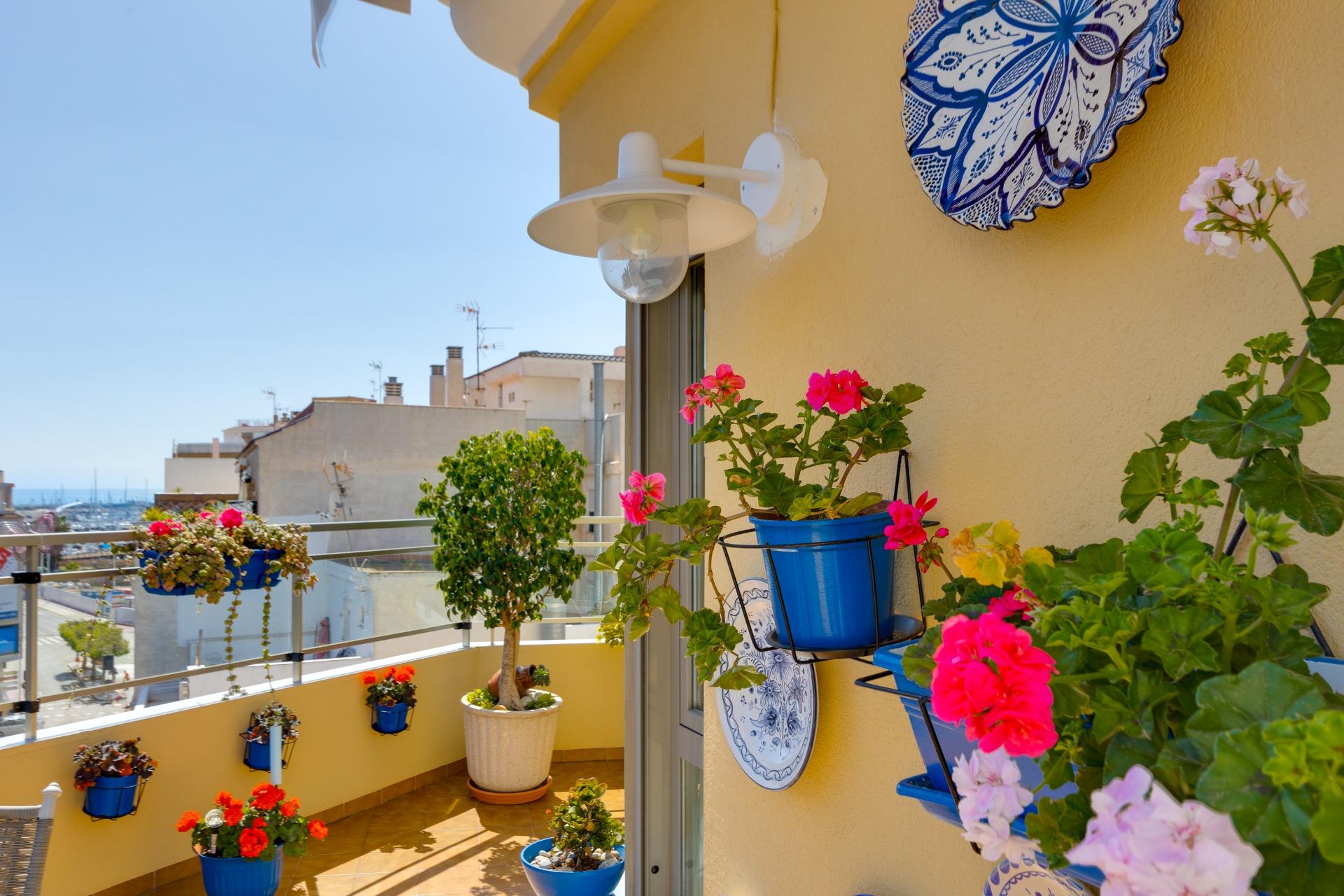 Garden in penthouse for sale in Torrevieja