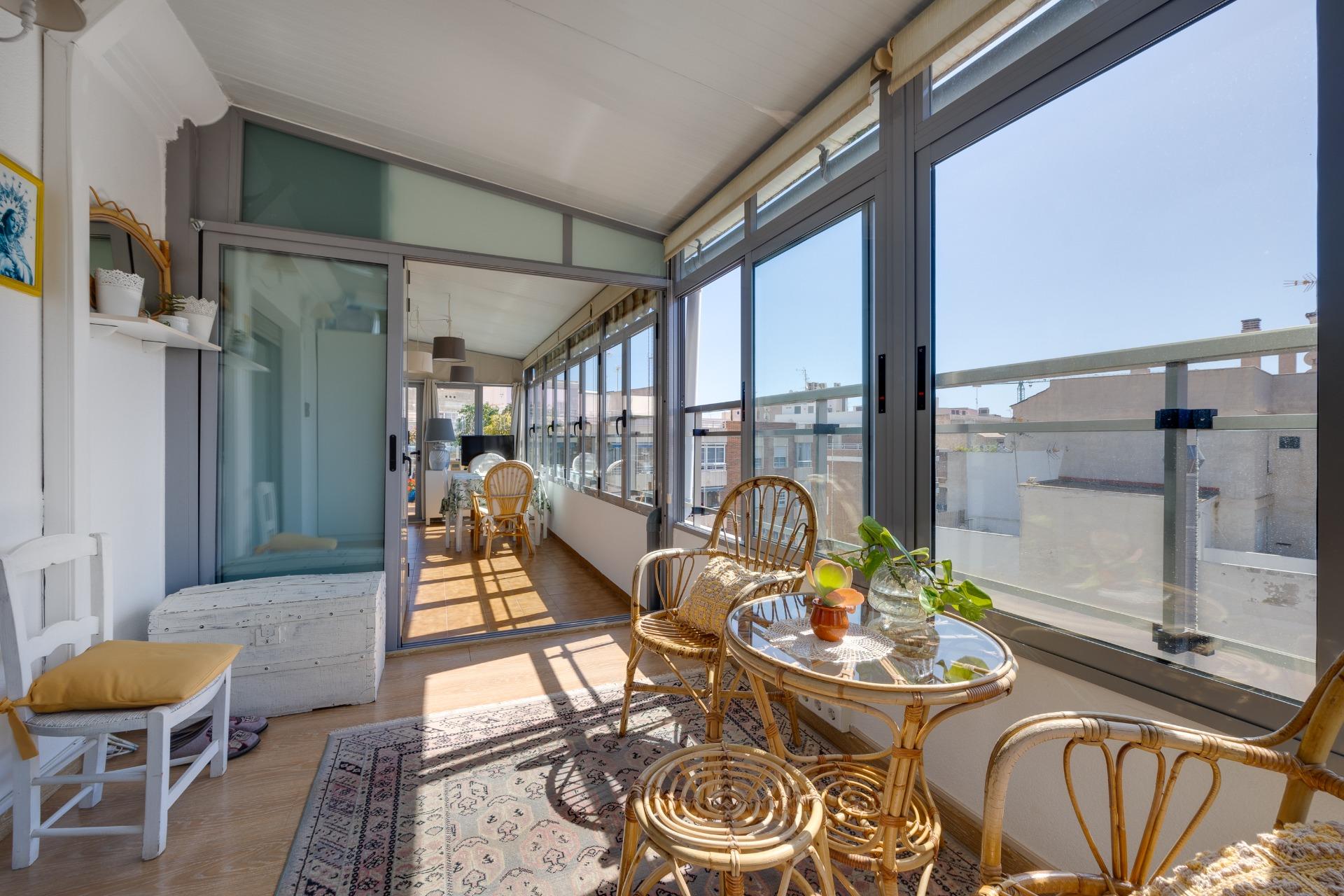 Pool area in penthouse for sale in Torrevieja