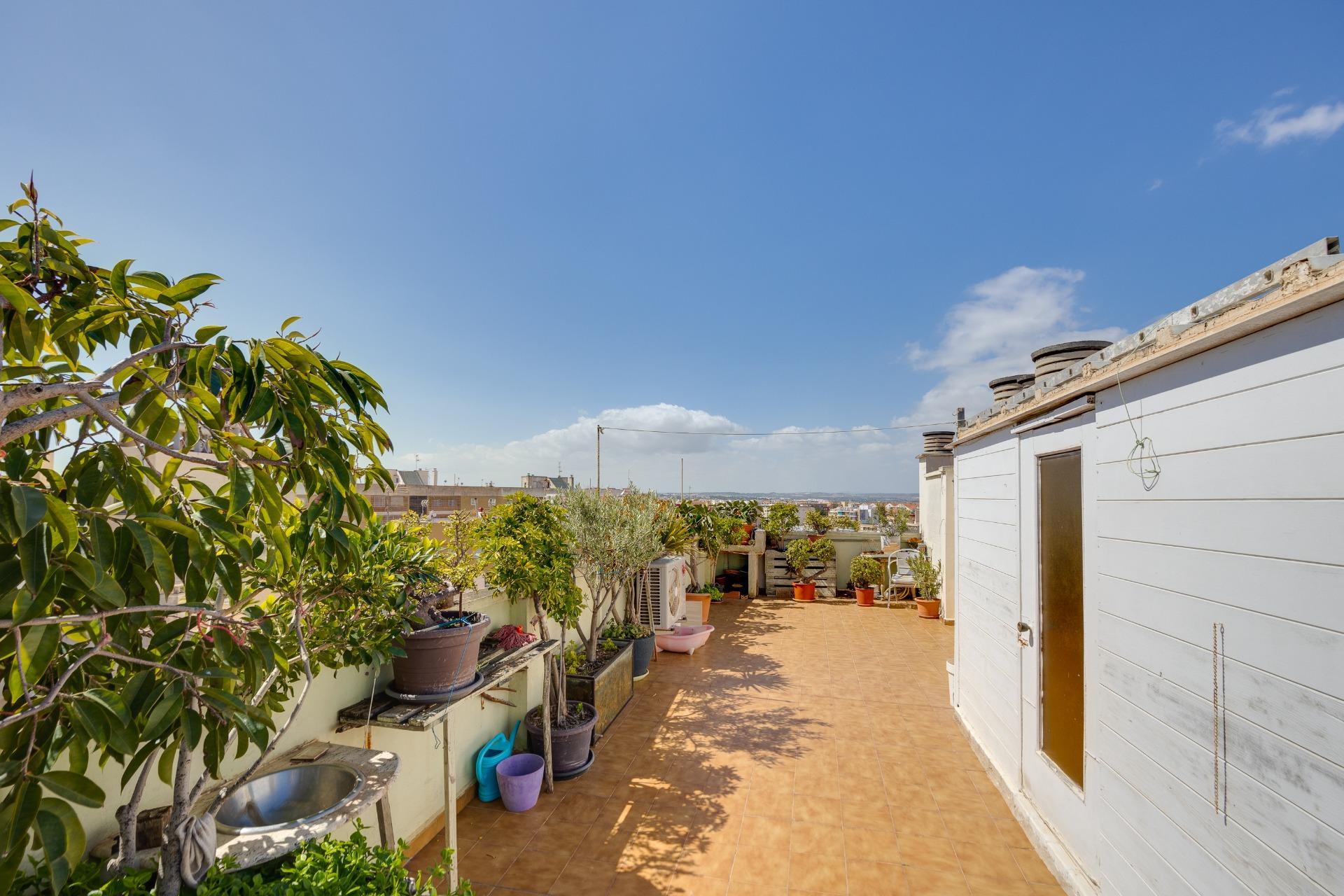 Terrace in penthouse for sale in Torrevieja