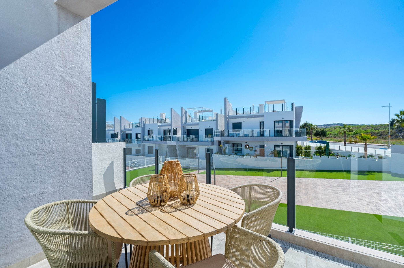 Pool area in apartment for sale in San Miguel de Salinas