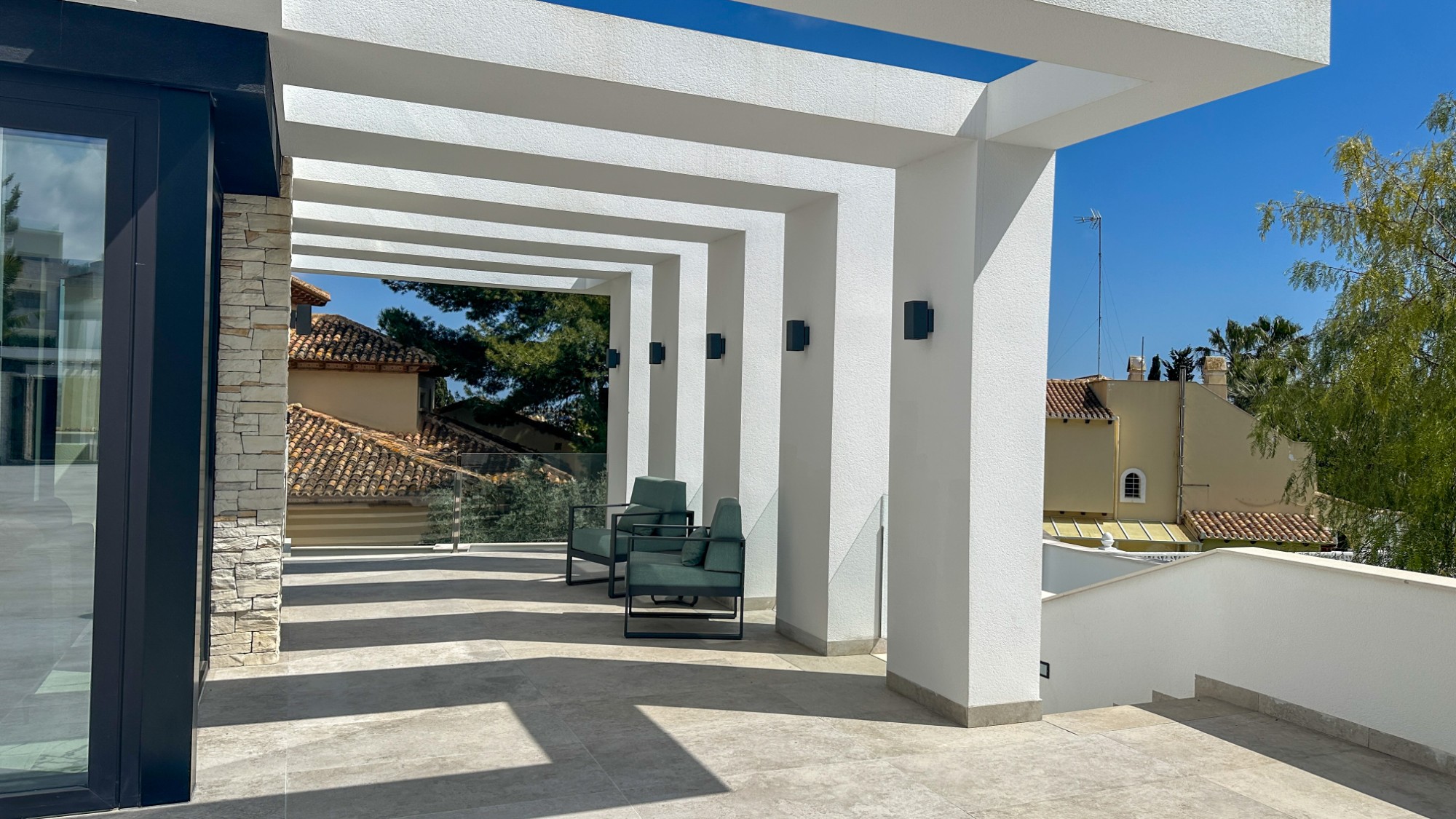 Pool area in villa for sale in Orihuela Costa