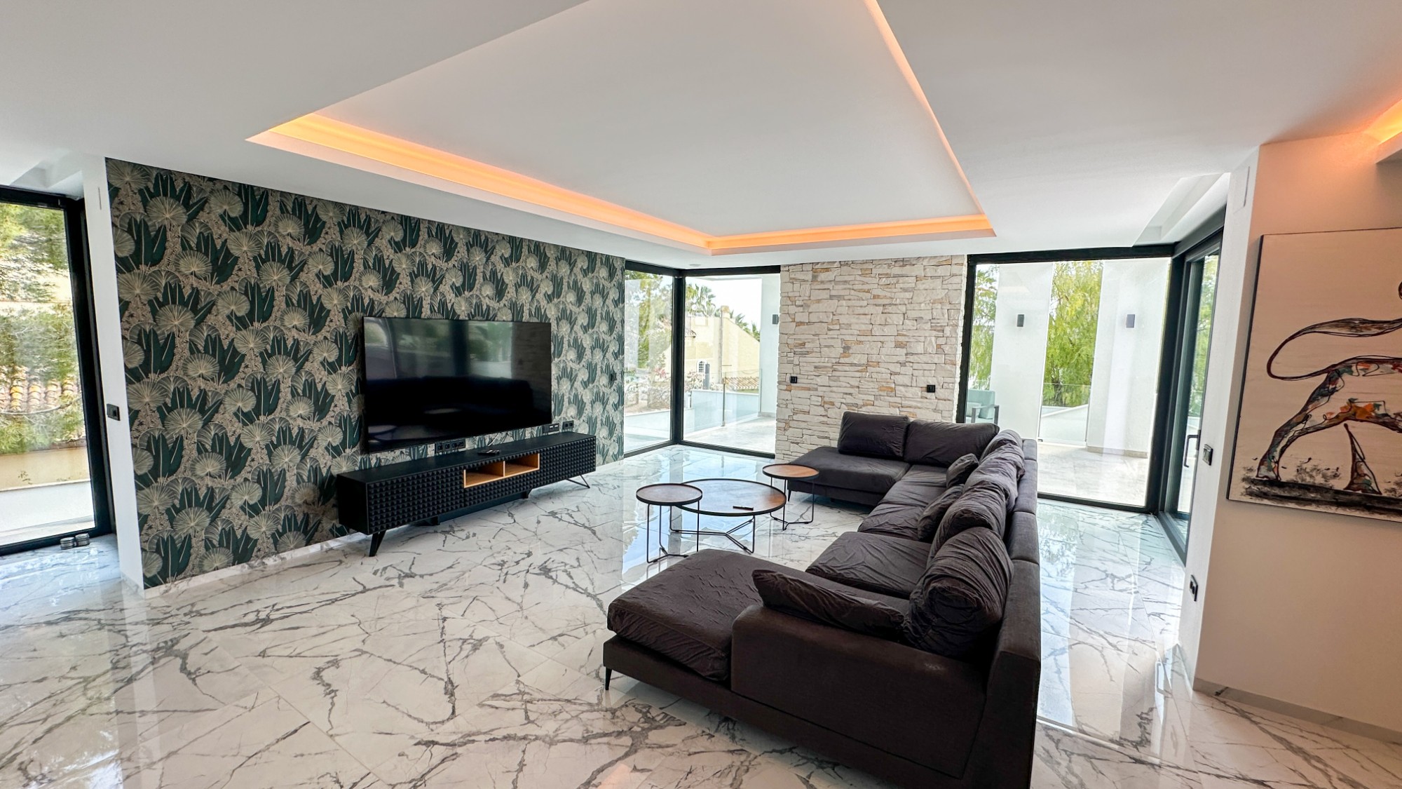 Pool area in villa for sale in Orihuela Costa