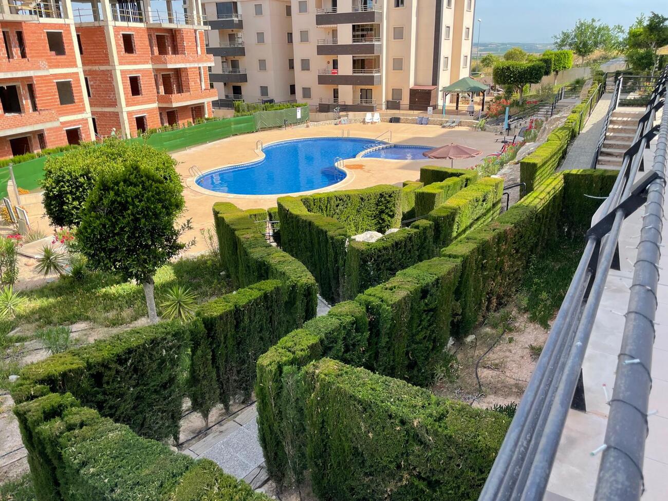 Pool area in apartment for sale in San Miguel de Salinas