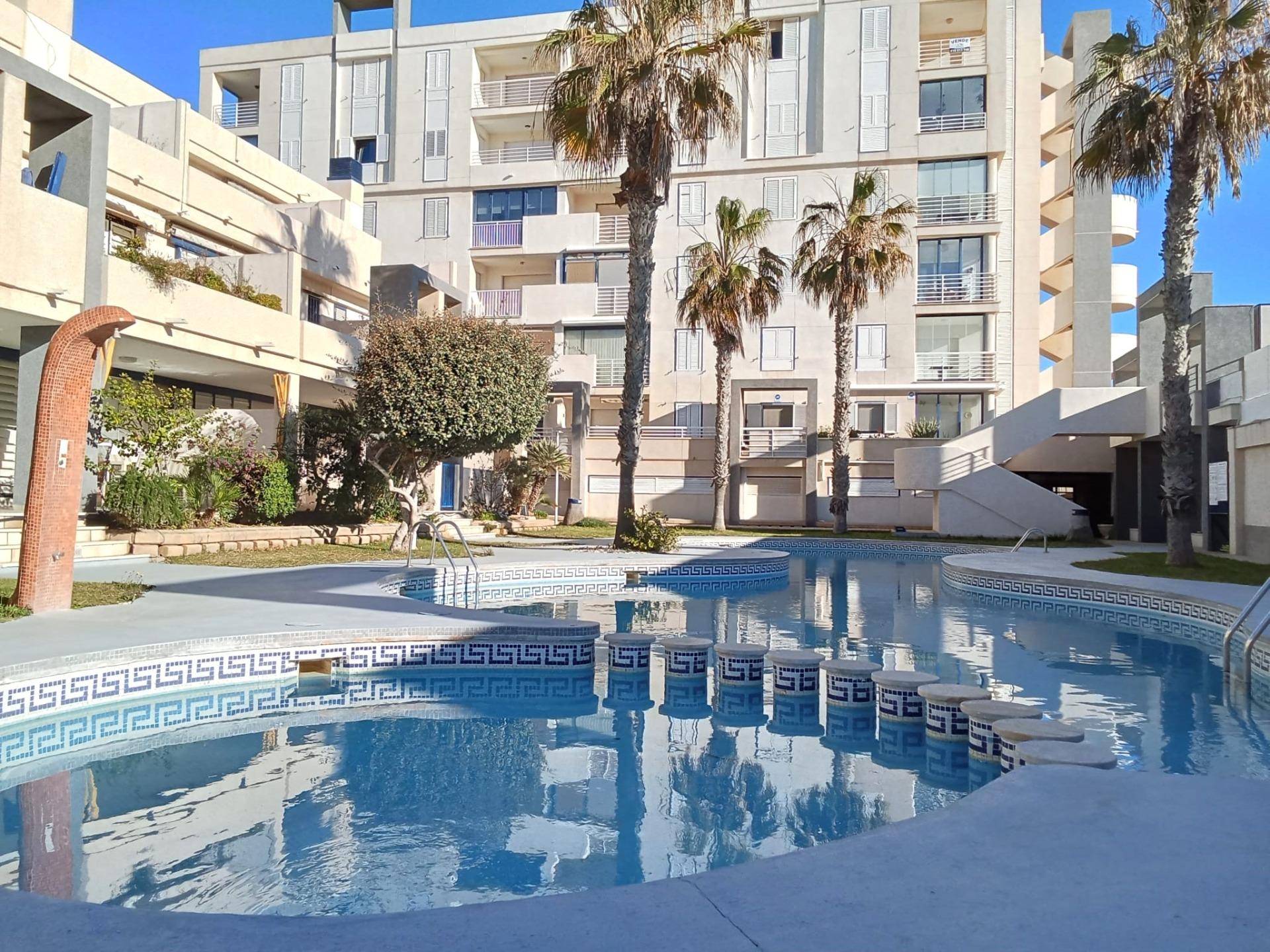 Pool area in penthouse for sale in Torrevieja