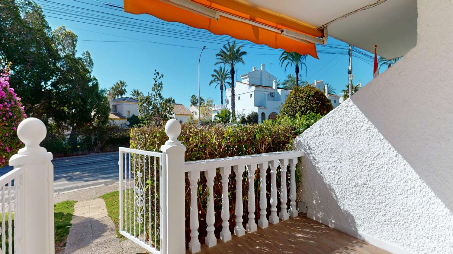 Pool area in bungalow for sale in Orihuela