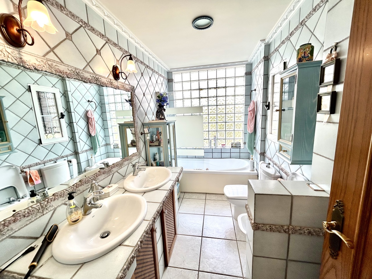 Pool area in villa for sale in La Mata